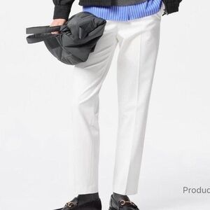 Uniqlo White Smart Ankle Pants